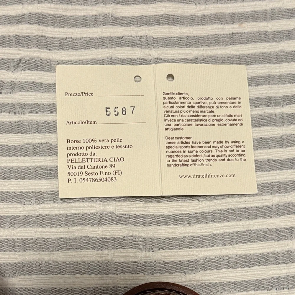 Italian Green and Brown Leather Shoulder Bag - Picture 6 of 6